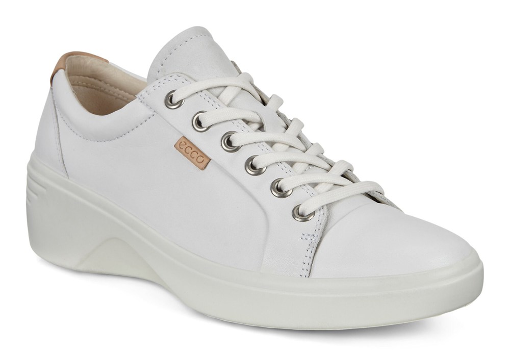 ECCO Womens Sneakers White - Soft 7 Wedge - WTI-810495